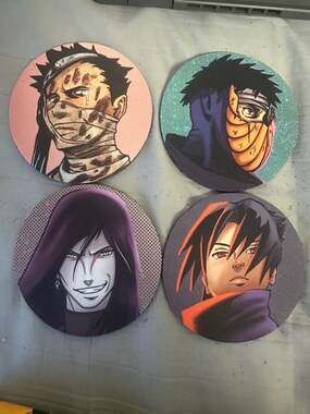 4 pack of drink coasters- - ANIME Merchandises and Styles